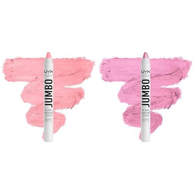 NYX PROFESSIONAL MAKEUP Jumbo Eye Pencil Blendable Eyeshadow Stick & Eyeliner Pencil Bundle - Sherbet (Coral) & Cupcake (Pink)