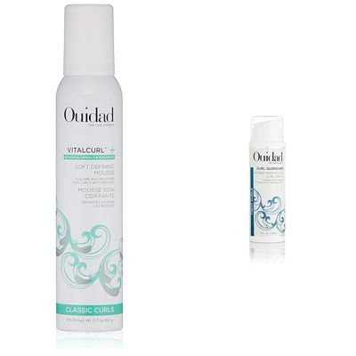 OUIDAD Curl Care Bundle with Vitalcurl+ Mousse 5.7 oz. and Curl Quencher Cream 5 oz.