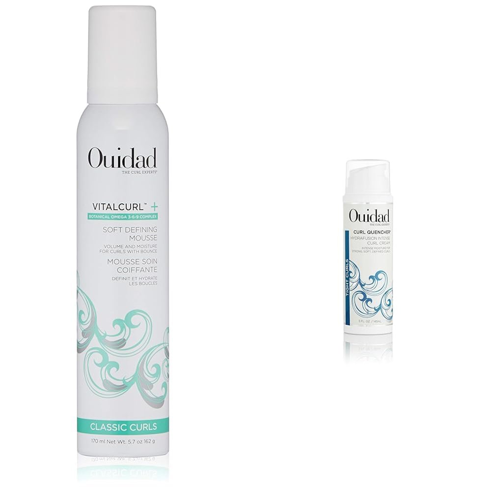 OUIDAD Curl Care Bundle with Vitalcurl+ Mousse 5.7 oz. and Curl Quencher Cream 5 oz.