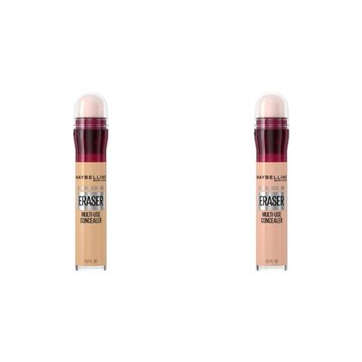 Maybelline Instant Age Rewind Eraser Dark Circles Concealer Bundle, 122 & 121, 1 Count