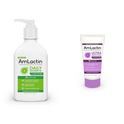 AmLactin Daily Moisturizing 7.9 oz Lotion and Ultra Smoothing 4.9 oz Cream Bundle for Dry Skin