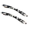 2 Pack Long Slim Curved Shiny French Barrettes Tortoise Shell Clips for Thick Hair Metal Spring Clips Barrette Ponytail Hair Grip No Slip Workouts Hairpins Chic Styling (Black and White) view 1