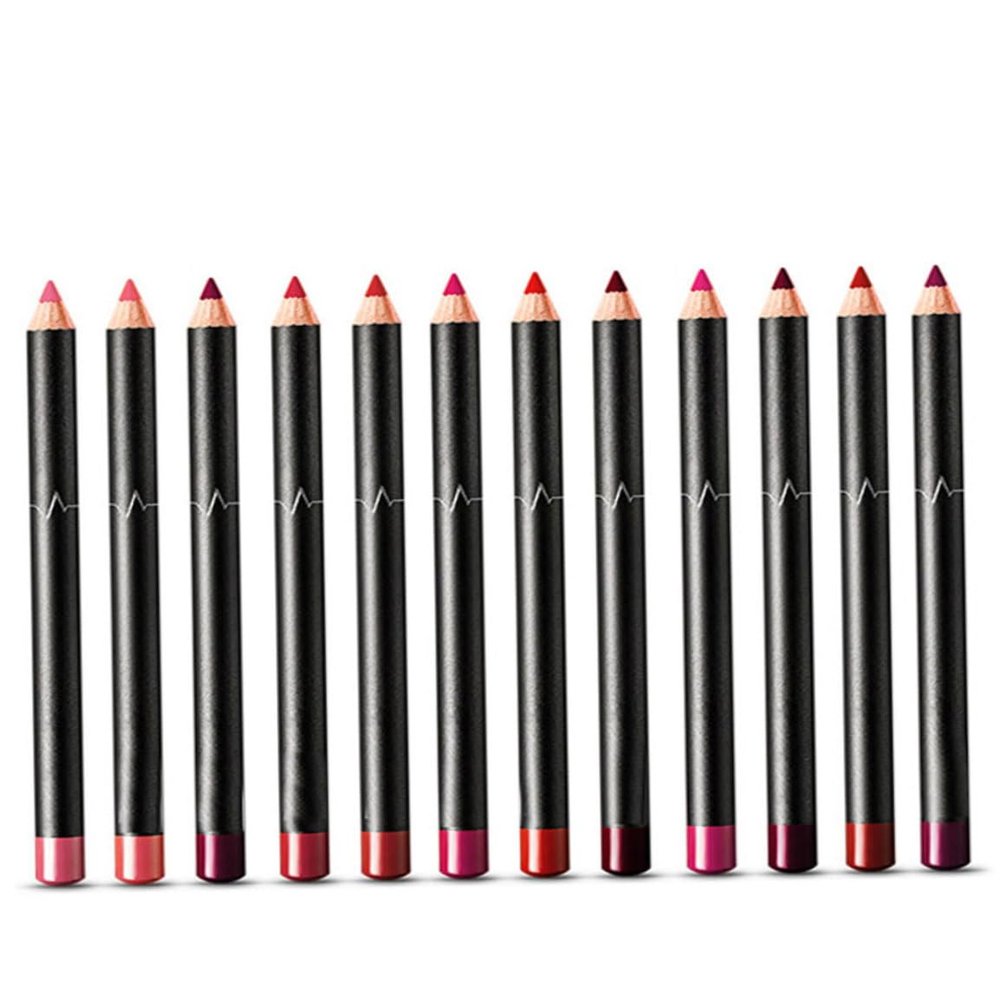 Lip Liner Set 12 Colors Waterproof Long Lasting Lipstick Pencil for Women 12PCS Color 01-12, lip liner