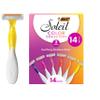 BIC Soleil Smooth Colors Women's Disposable Razors With Aloe Vera and Vitamin E Lubricating Strip, 3 Blades, 14 Count and 10 Count view 2
