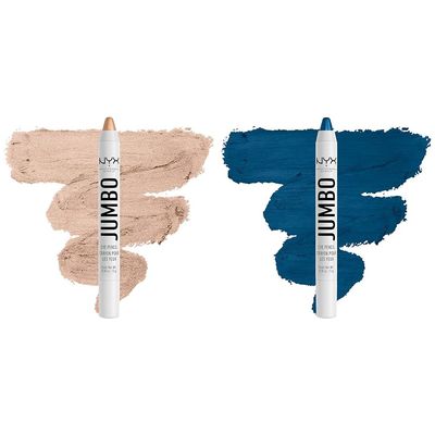 NYX PROFESSIONAL MAKEUP Jumbo Eye Pencil Bundle - Frosting (Champagne) & Blueberry Pop (Blue)