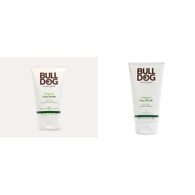Bulldog Mens Skincare Original Face Scrub 4.2oz and Face Wash/Scrub 5oz Bundle