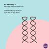 Goody Hair Spin Pin 2 Count & 3 Count Bundle - Mini Corkscrew Hair Pins for Fast Bun Provides All-Day Hold view 4