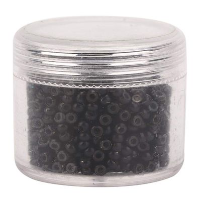 1000pcs Silicone Micro Link Beads, Hair Extension Micro Link Beads, Silicone Hair Extension s for Hair Extensions (3 mm x 2 mm)(black)
