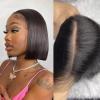 4 * 4 Ex-lace Human Hair Wig for Woman Black Straight (8inch) view 3