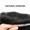 NinthAvenue Basics Toupee for Men Hairpiece Human Hair Replacement French Lace Mens Toupee Men Hair System Natural Hairline Men Hair Units (#1B Off Black, 7""x9"" 110% density) view 4