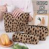 3 Pcs Makeup Bag Cosmetic Bag Set for Girls Women Travel Organizer Bathroom Toiletry Pouch Large Capacity Storage Bag (Leopard Brown) view 4