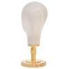 Peohud 21 Inch Mannequin Head, Canvas Wig Head Stand with Detachable Wood Stand, Linen Hat Display Model Head for Caps, Headdress, Wig Making view 4