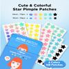 LitBear Acne Pimple Patches- 276 Counts 4 Sizes 6 Colors Star Pimple Patches, Hydrocolloid Acne Patches For Face Zit Patch Acne Dots, Tea Tree Oil + Centella view 2