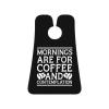 ZKLCRYTR Mornings Are For Coffee And Contemplation Men's Beard Bib Apron Waterproof Smooth Surface Beard Apron Durable Foldable Beard Hair Men's Gift view 1