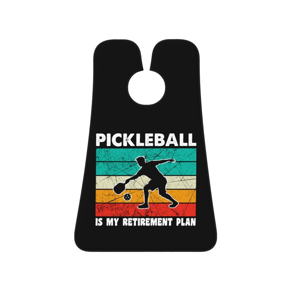 ZKLCRYTR Pickleball Is My Retirement Men's Beard Bib Apron Waterproof Smooth Surface Beard Apron Durable Foldable Beard Hair Men's Gift