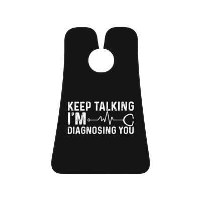 ZKLCRYTR Keep Talking I'm Diagnosing You Men's Beard Bib Apron Waterproof Smooth Surface Beard Apron Durable Foldable Beard Hair Men's Gift