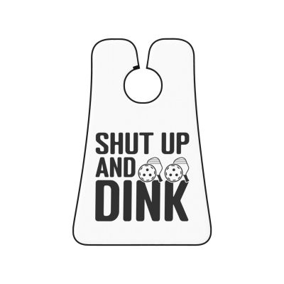 ZKLCRYTR Shut Up And Dink Men's Beard Bib Apron Waterproof Smooth Surface Beard Apron Durable Foldable Beard Hair Men's Gift
