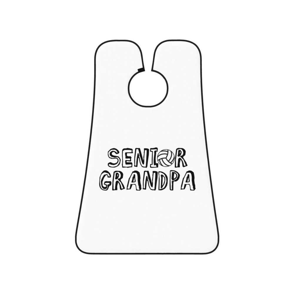 ZKLCRYTR Senior Volleyball Grandpa Men's Beard Bib Apron Waterproof Smooth Surface Beard Apron Durable Foldable Beard Hair Men's Gift