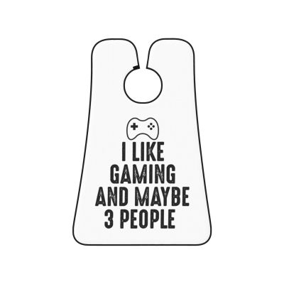 ZKLCRYTR I Like Gaming And Maybe 3 People Men's Beard Bib Apron Waterproof Smooth Surface Beard Apron Durable Foldable Beard Hair Men's Gift