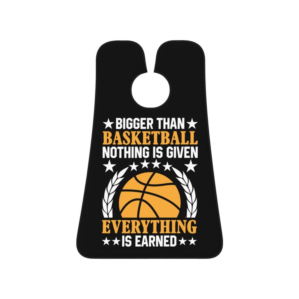 ZKLCRYTR Bigger Than Basketball Nothing Is Given Everything Is Earned Men's Beard Bib Apron Waterproof Smooth Surface Beard Apron Durable Foldable Beard Hair Men's Gift