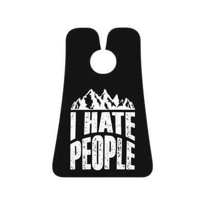 ZKLCRYTR I Hate People Men's Beard Bib Apron Waterproof Smooth Surface Beard Apron Durable Foldable Beard Hair Men's Gift