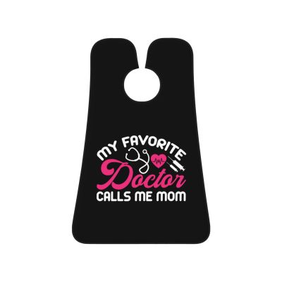 ZKLCRYTR My Favorite Doctor Calls Me Mom Men's Beard Bib Apron Waterproof Smooth Surface Beard Apron Durable Foldable Beard Hair Men's Gift