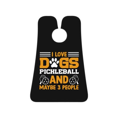 ZKLCRYTR I Love Dogs Pickleball And Maybe 3 People Men's Beard Bib Apron Waterproof Smooth Surface Beard Apron Durable Foldable Beard Hair Men's Gift