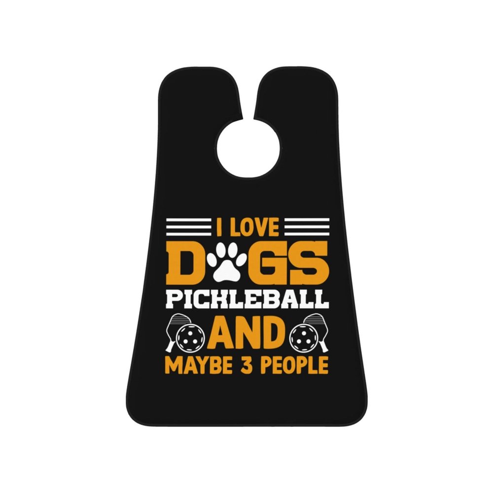ZKLCRYTR I Love Dogs Pickleball And Maybe 3 People Men's Beard Bib Apron Waterproof Smooth Surface Beard Apron Durable Foldable Beard Hair Men's Gift