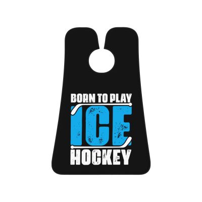 ZKLCRYTR Born To Play Ice Hockey Men's Beard Bib Apron Waterproof Smooth Surface Beard Apron Durable Foldable Beard Hair Men's Gift