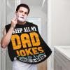 ZKLCRYTR I Keep All My Dad Jokes In A Dad A Base Men's Beard Bib Apron Waterproof Smooth Surface Beard Apron Durable Foldable Beard Hair Men's Gift view 2
