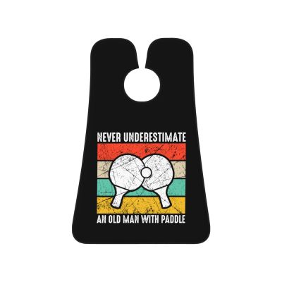 ZKLCRYTR Never Underestimate An Old Man With Paddle Men's Beard Bib Apron Waterproof Smooth Surface Beard Apron Durable Foldable Beard Hair Men's Gift