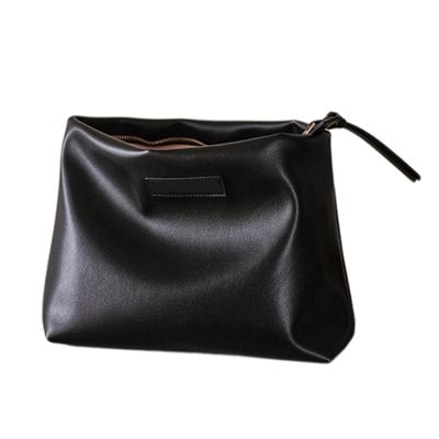 BIVIZKU Makeup Bag Large Capacity Makeup Pouch Travel Cosmetic Bag for Women Cosmetics Skincare Care Organizer with Compartments (Black)