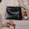 BIVIZKU Makeup Bag Large Capacity Makeup Pouch Travel Cosmetic Bag for Women Cosmetics Skincare Care Organizer with Compartments (Black) view 3