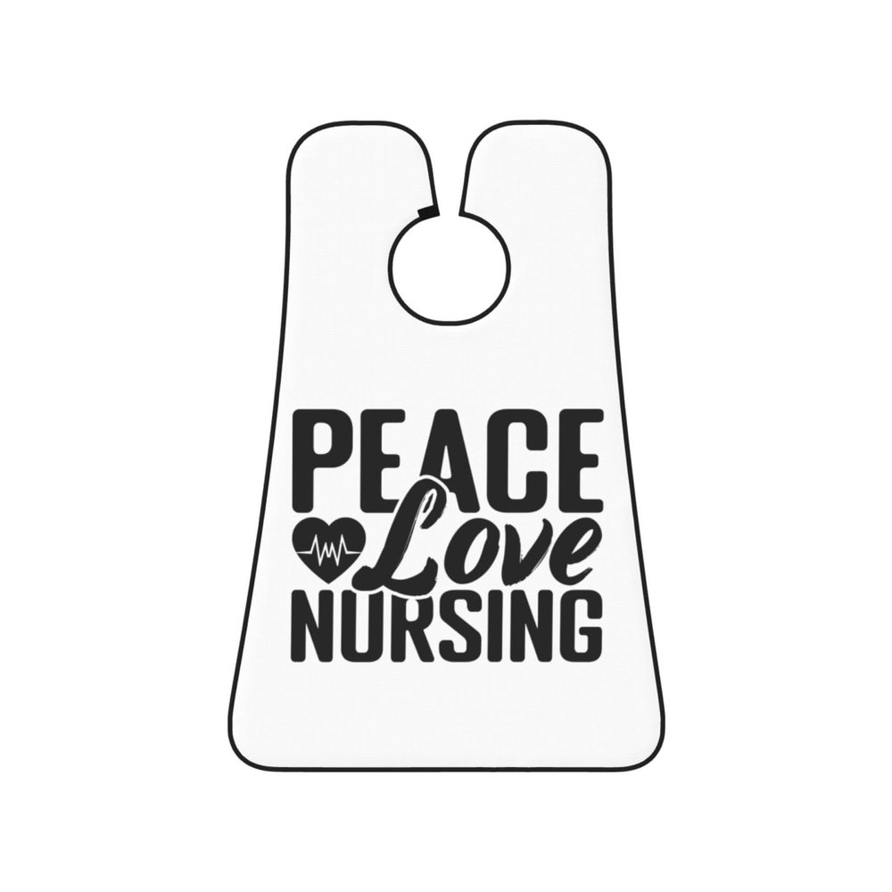 ZKLCRYTR Peace Love Nursing Men's Beard Bib Apron Waterproof Smooth Surface Beard Apron Durable Foldable Beard Hair Men's Gift
