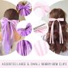 14 Pcs Hair Bows for Women, Bow Hair Clips with Long Tail, Coquette Bows Hair Ribbons, Big Hair Bow Cute Hair Accessories(Girly) view 3