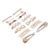 14 PCS Simulation Pearls Hair Clip Elegant Smooth Simulation Pearl Barrettes for Women view 1