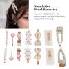 14 PCS Simulation Pearls Hair Clip Elegant Smooth Simulation Pearl Barrettes for Women view 2