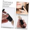 FRCOLOR 2pcs Press Dispense Makeup Brushes Refillable Bottle Soft Bristles Foundation and Blush Brush for Travel Loose Powder and Application view 4