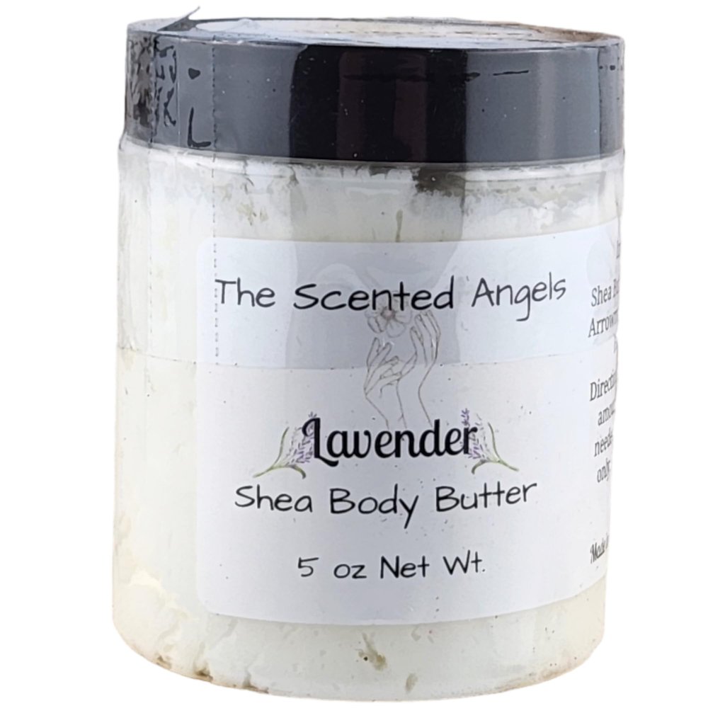 TSA Handmade Lavender Scented Whipped Shea Body Butter, Daily Moisturizing Shea Butter, Sunflower Oil, Mothers, Fathers, Women, Men, Teens, 5 oz Jar