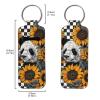 Baxinh Panda Printed Chapstick Holder Lipstick Sleeve Sunflower Pouch Lip Balm Portable Pocket Lip Gloss Tube Holder Chapsticks for Women Girl Travel view 2