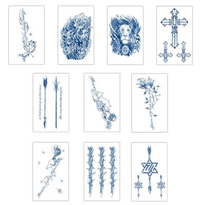 10 Sheets Temporary Tattoo Stickers for Adult Women Men - Long Lasting Waterproof Temporary Tattoos Realistic Fake Tattoo Stickers for Men Arm Face Neck Chest Leg Hand