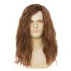 Siudus Mens Long Brown Curly Wig 70s 80s Side Part Synthetic Wigs Fluffy Halloween Cosplay Custome Daily Hair Wig view 1