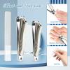 JZHAN Manicure Sets Pedicure Kits Stainless Steel Nail Clipper Personal Care Tools 7 in 1 with PU Leather Case At-Home Manciure Kit and Nail Care Tools Gift for Men Women Family Friends view 4