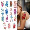 15 Sheets Flower Temporary Tattoos for Adults Women Long Lasting Waterproof Fake Tattoos Realistic Floral Tattoos Temporary Arm Tattoo Stickers Large Flower Tattoos Temporary Shoulder Tattoo Stickers view 2
