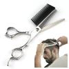 2 In 1 Hair Scissors With Comb, 6 Inch Professional Jp440c Steel, Hair Cutting Scissors, Hairdresser Scissors, Haircut Barber, Home Use for Man Woman Adults Kids (G) view 1