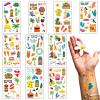 10 Sheets Hawaiian Temporary Tattoos Summer Topic Surfing Temporary Tattoo Sticker Coconut Tree Tattoo for Men Women Summer Holiday Sea Beach Party Favor Makeup Costume Supplies view 1