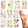 10 Sheets Hawaiian Temporary Tattoos Summer Topic Flamingo Temporary Tattoo Sticker Watch Coconut Tree Tattoo for Men Women Summer Holiday Sea Beach Party Favor Makeup Costume Supplies view 1