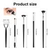 5pcs Makeup Brushes, Including Folding Angle Fan-Shaped Mascara Brush Scalloped Lash Brush Eyeliner Brush Foldable Steel Eyelash Separator Comb Double-Ended Eyebrow Brush for Women & Girls view 2
