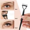 5pcs Makeup Brushes, Including Folding Angle Fan-Shaped Mascara Brush Scalloped Lash Brush Eyeliner Brush Foldable Steel Eyelash Separator Comb Double-Ended Eyebrow Brush for Women & Girls view 4