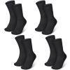 Silicherry 4 Pairs Cotton Soft Eczema Socks Black Hydrating Moisturizing Therapy Cotton Socks Eczema Relief for Adult Wet Wrap Non Itch Soft Feet Treatment view 1